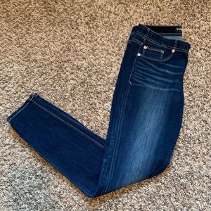 Express mid rise pull up jean legging size 6